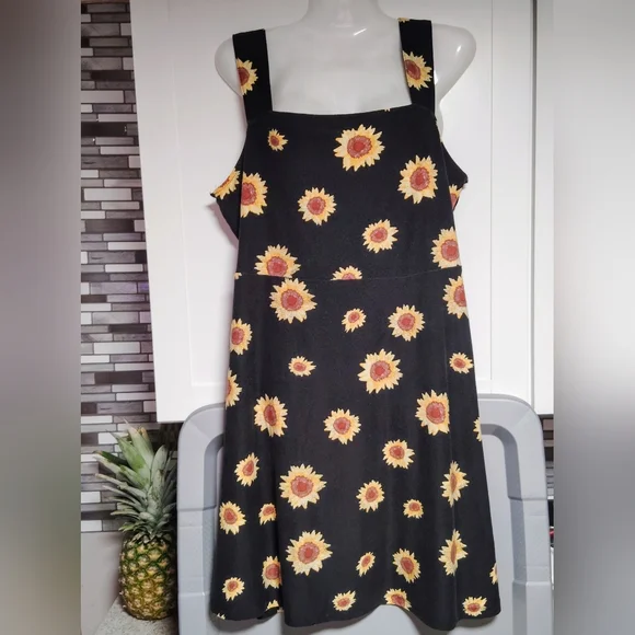 SO Sunflower Print Dress SZ-XL - Picture 1 of 3